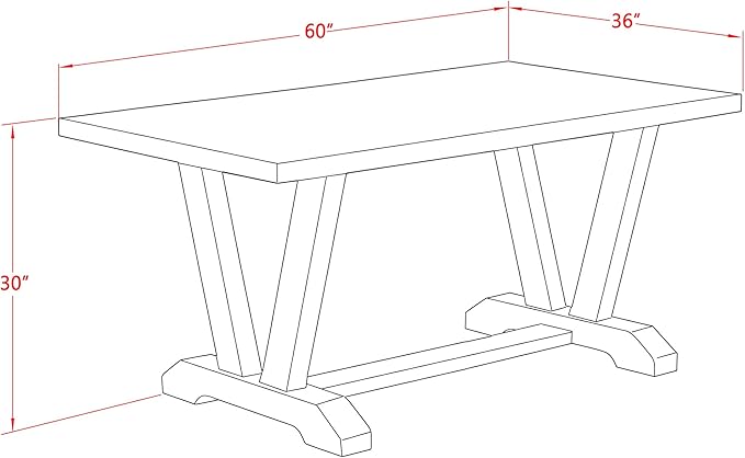 East West Furniture V696AB106-5 5 Piece Dining Table Set - Image 14