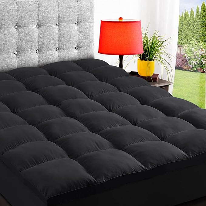 ELEMUSE Twin Black Mattress Topper by Elemuse
