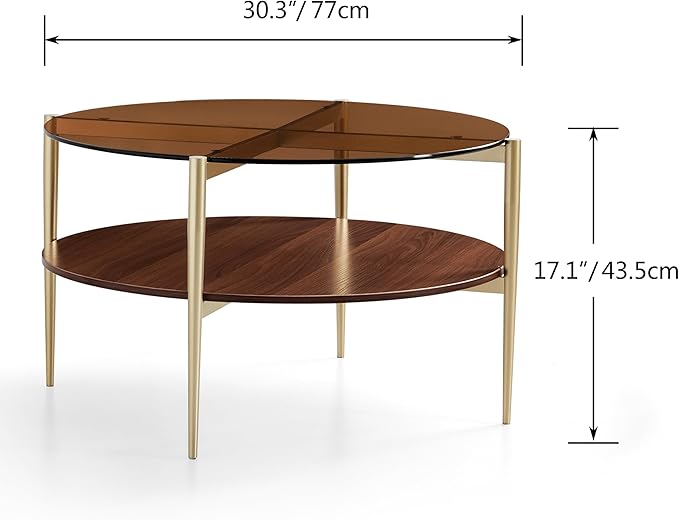 Saint Mossi Glass Round Coffee Table - Image 2