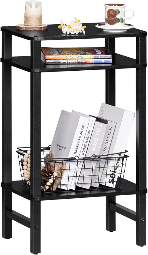 28in Tall Side Table 3-Tier Small Narrow End Table by YUFAM