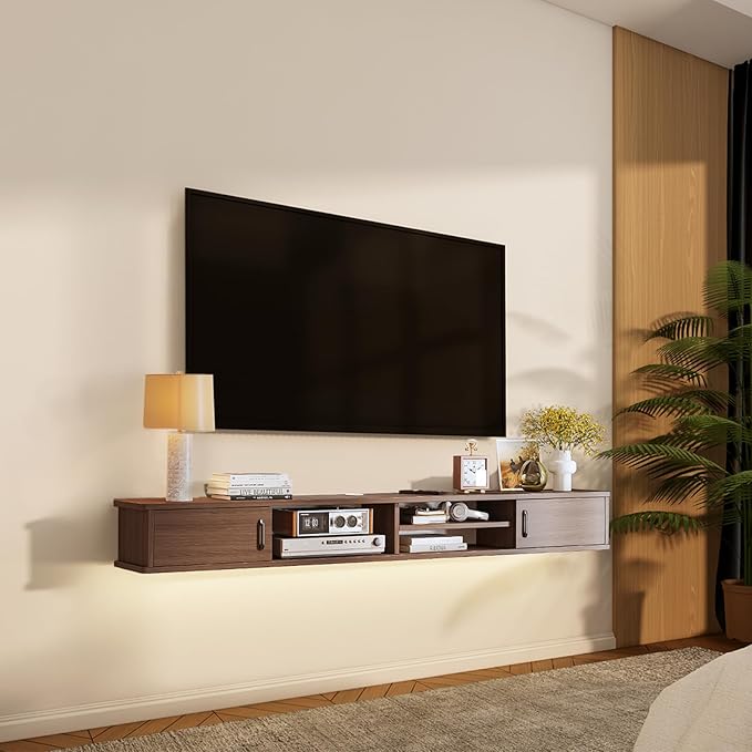 Floating TV Stand, Floating TV Shelf, Wall TV Cabinet, Floating Entertainment - Image 7