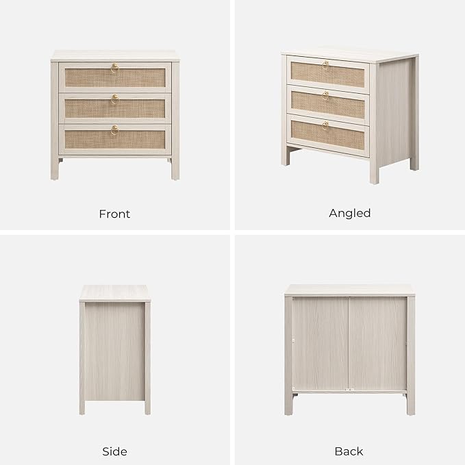 SICOTAS White Nightstand Set 2 - Image 9