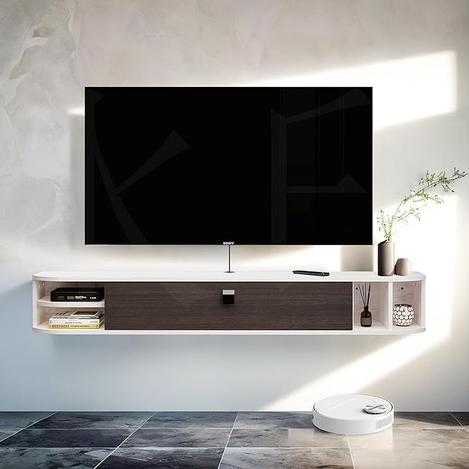Pmnianhua Floating TV Stand, Modern Floating TV Console, Wall Mounted TV Cabinet by Pmnianhua
