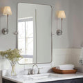 MOON MIRROR Brushed Nickel Pivot Mirror by MOONMIRROR