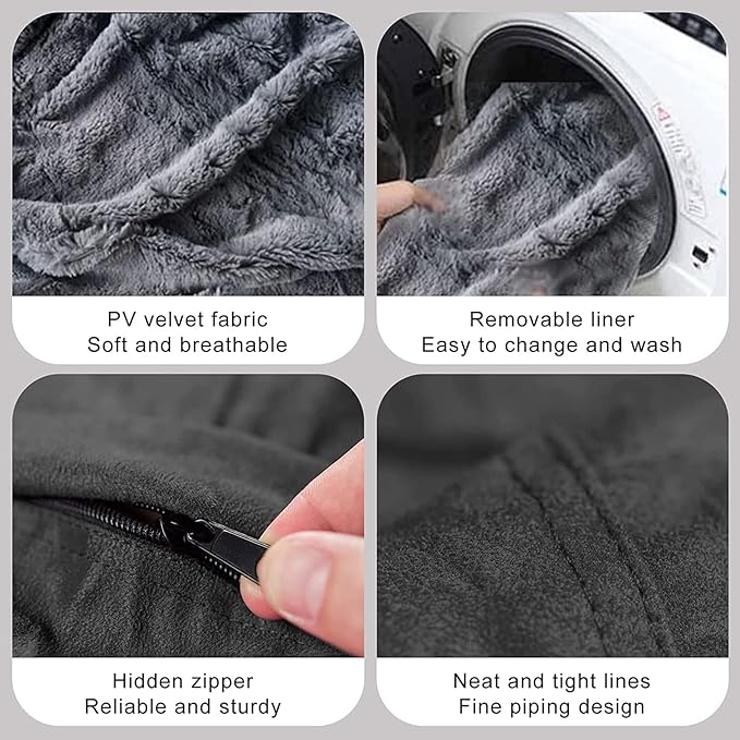 Giant Fur Bean Bag Chair Cover for Kids Adults, Living Room Furniture Big Round - Image 6