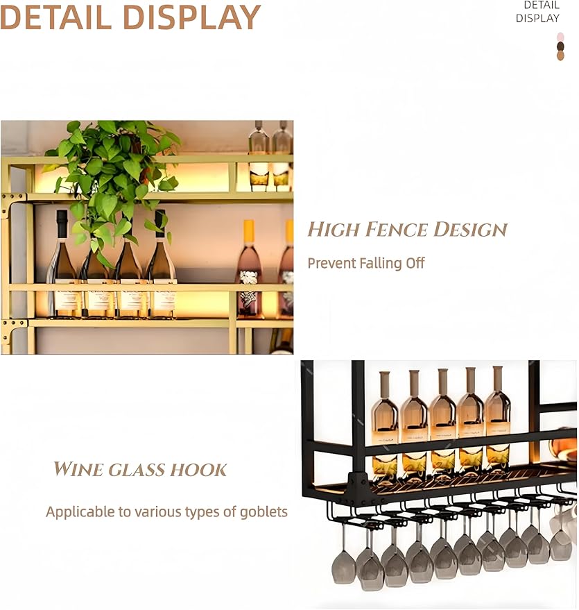 Metal Wall-Mounted Wine Rack - Image 5