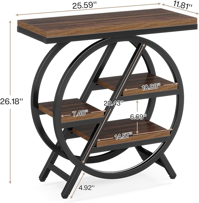 Tribesigns End Table for Living Room, 3-Tier Narrow Side Table - Image 2