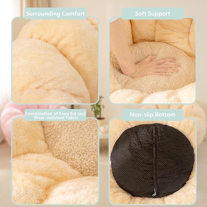 Pumpkin Bean Bag Sofa Chair for Adult, Beanbag Couch - Image 4