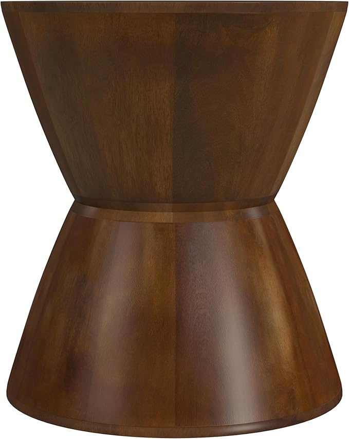 HomePop Walnut Mango Wood End/Side Round Table by HomePop