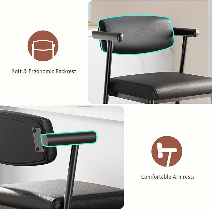 GarveeHome Counter Height Bar Stools of 4 - Image 6