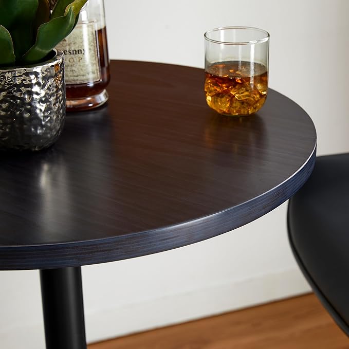 Glitzhome 39.5" H Round Bar Table Pub Table, Wood Top - Image 8
