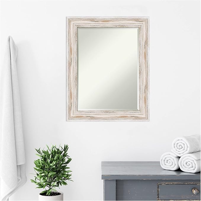 Amanti Art White Bathroom Mirror - Image 9