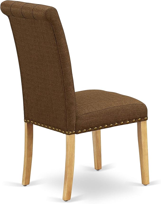 East West Furniture ESBR3-OAK-18 3 Piece Kitchen Table & Chairs Set Contains a - Image 8