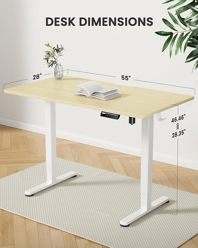 ErGear Height Adjustable Electric Standing Desk, 55 x 28 Inches Sit Stand up - Image 3