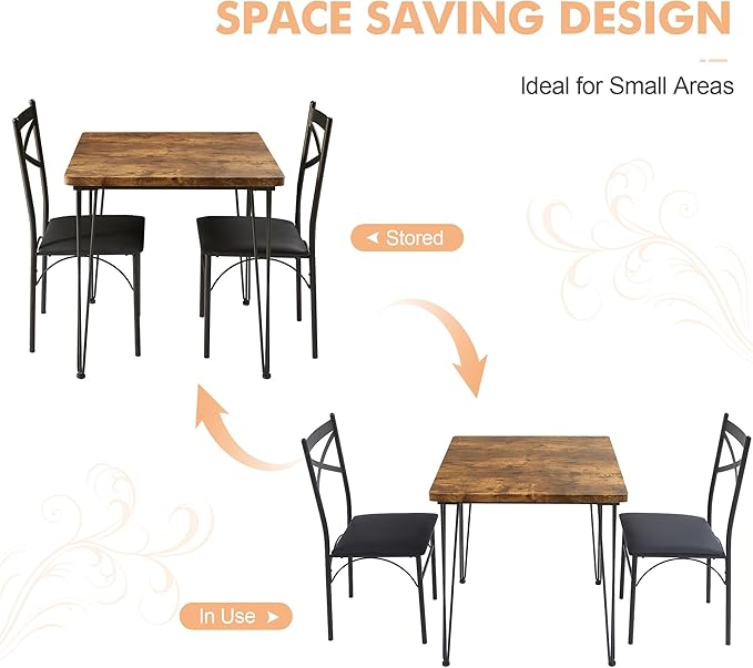 VECELO Kitchen Dining Room Table Set - Image 8