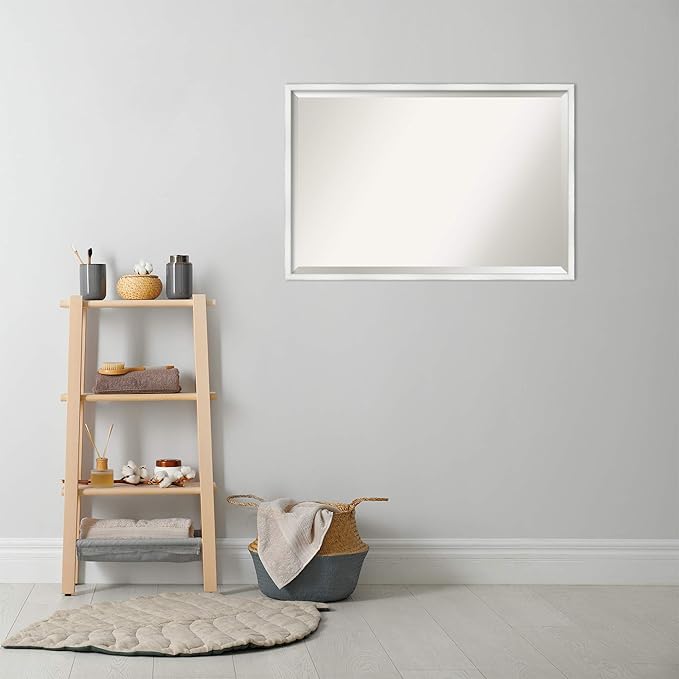 Amanti Art White Bathroom Mirror - Image 5
