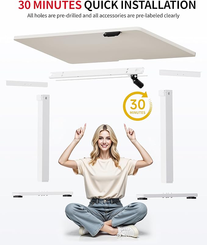 Okin Standing Desk Electric Adjustable Computer Desks, Whole Piece Stand up - Image 9