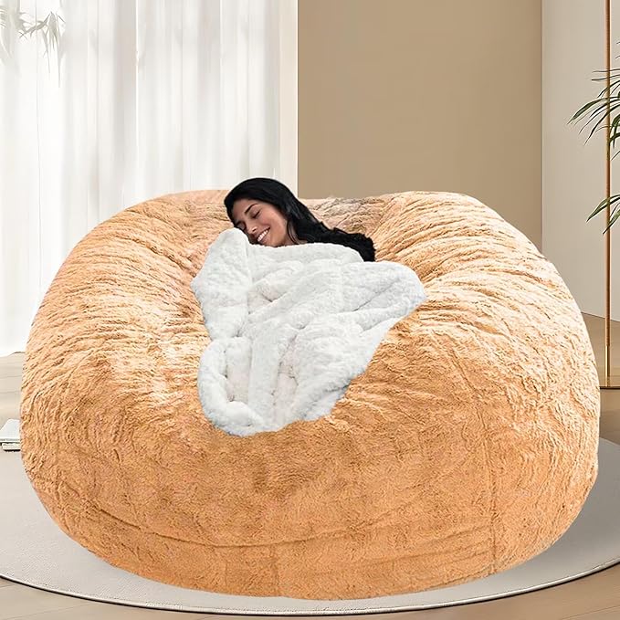 BCU 7FT Big Bean Bag for Adults Kids Without Filling Oversized Bean Bag Chair by BCU