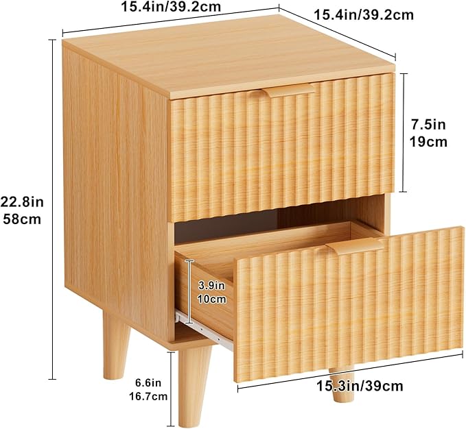 Urban Deco Fluted Nightstand - Image 2