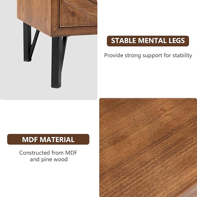 COSIEST Vintage Nightstand - Image 7
