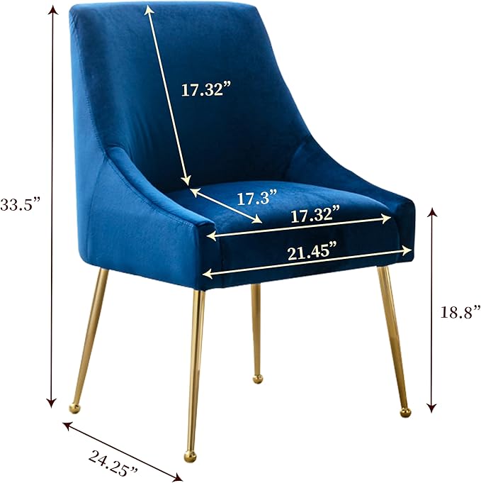 Modern Velvet Dining Chairs Set of 6, Contemporary Upholstered Furniture - Image 3