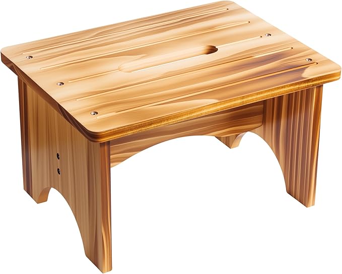 Wooden Step Stool for Adults, 6.5" Portable Wood Step Stool for Kids, Heavy by Eiwoda