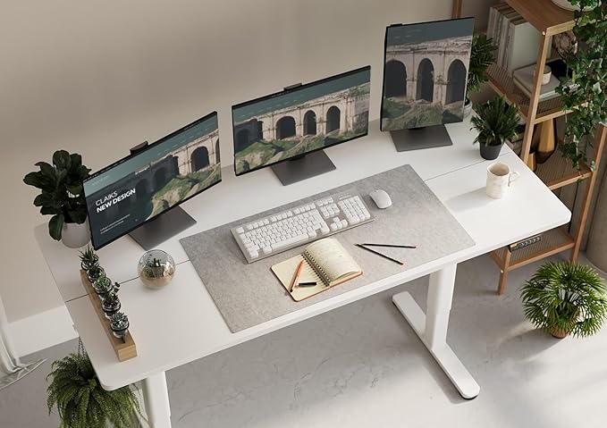 Claiks Electric Standing Desk, Adjustable Height Stand up Desk, 63x24 Inches - Image 6