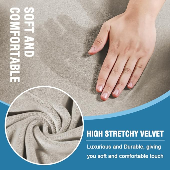 H.VERSAILTEX Sofa Cover 2 Piece T Cushion Armchair Slipcovers Thick Velvet - Image 3