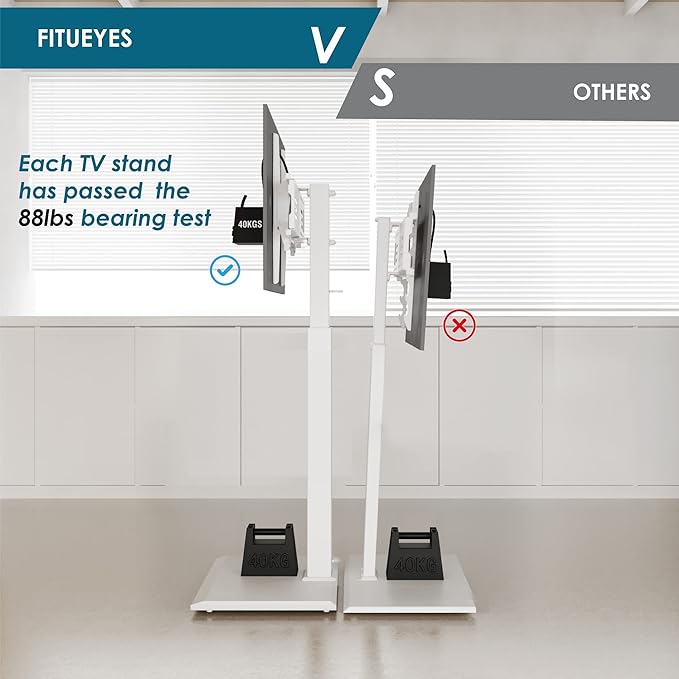 FITUEYES Iron Base Floor TV Stand - Image 8