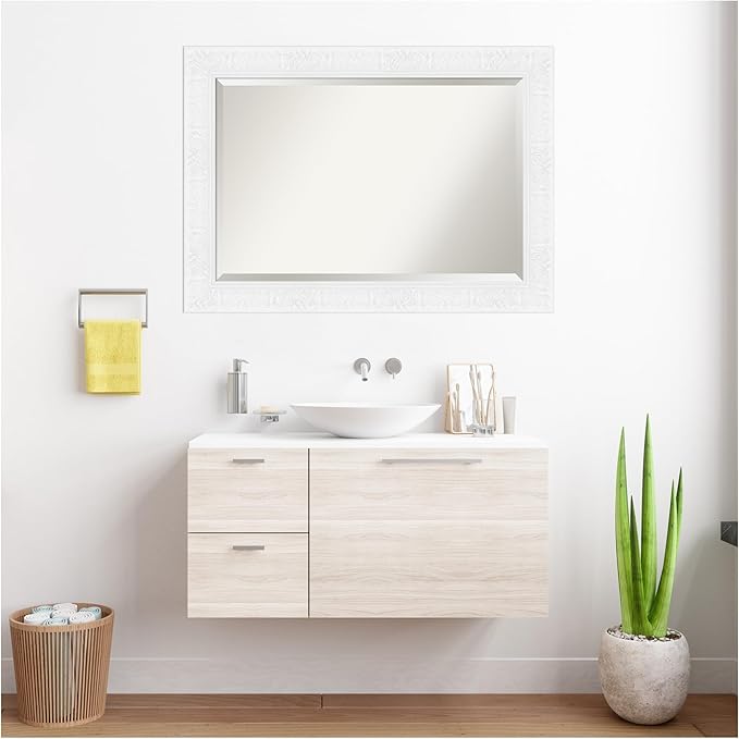 Amanti Art White Bathroom Mirror - Image 7