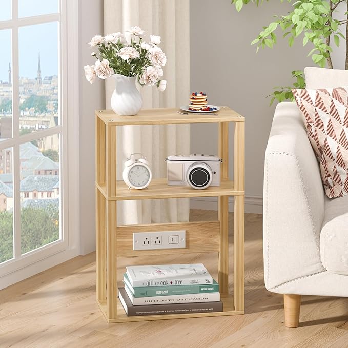 3-Tier Small Narrow Bamboo Side Table - Image 8