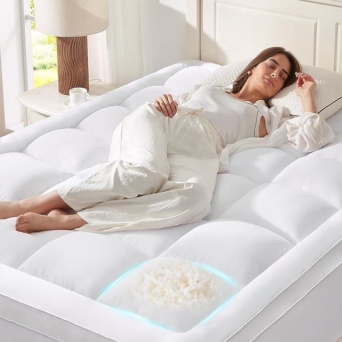 Anluoer King Mattress Topper, Memory Foam Pillow Top Mattress Topper by Anluoer