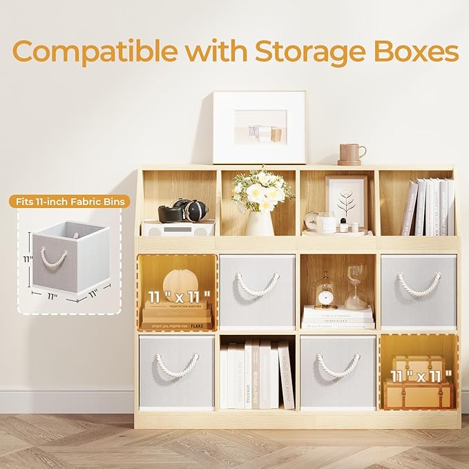 9-Cube Wooden Storage Bookcase - Image 4