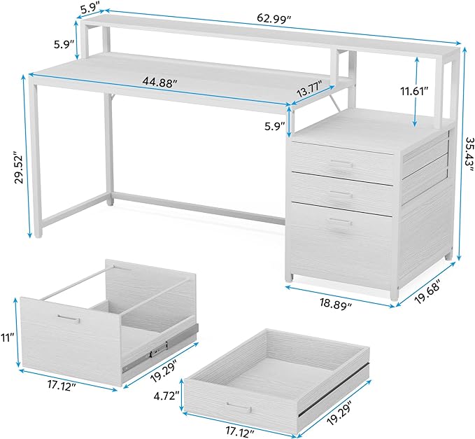Tribesigns 63 Inch Computer Desk - Image 2