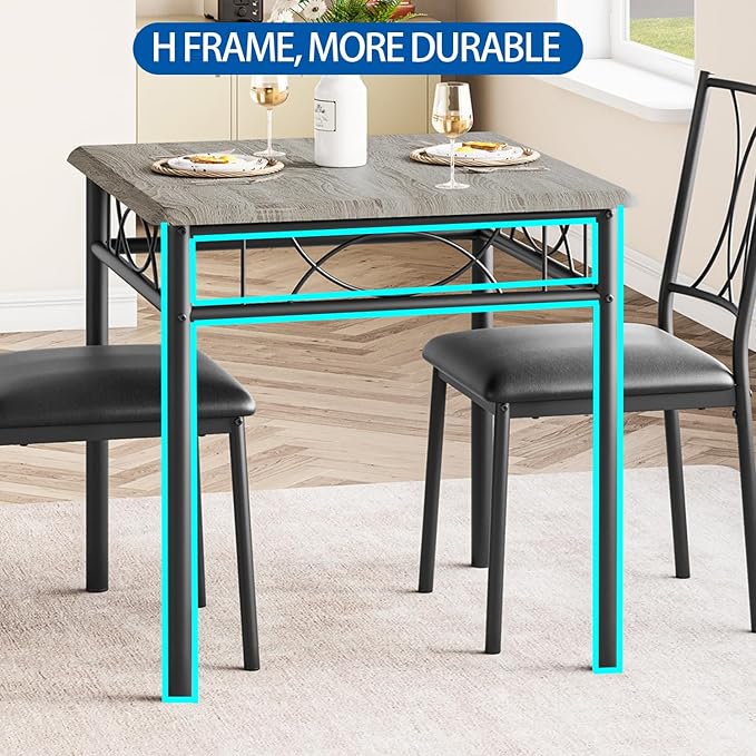 GAOMON Dining Table Set for 4, Rectangle Kitchen Table - Image 3