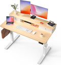 55x24 Inch Standing Desk with Double Drawers, C-Clamp Mount Compatible by FiCiHi