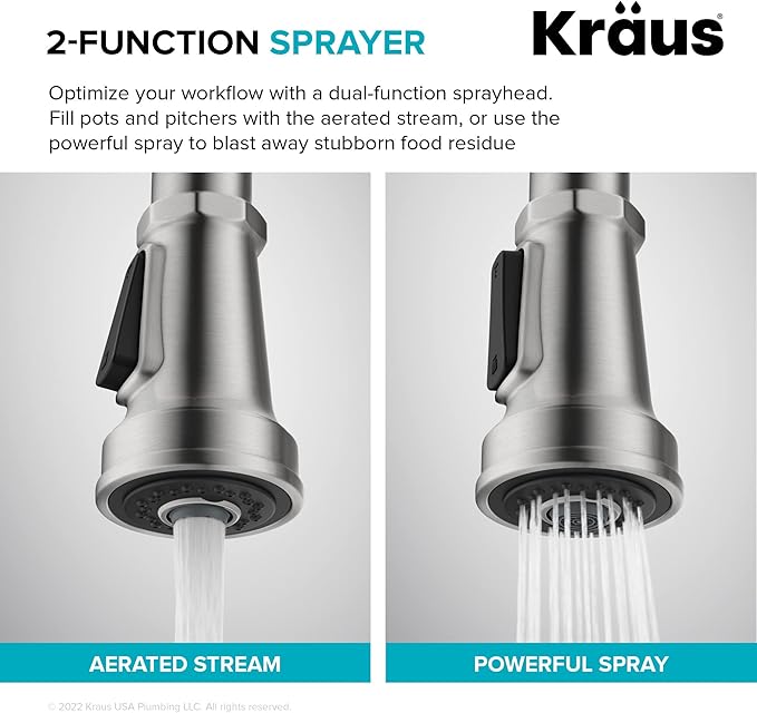 KRAUS Allyn Transitional Industrial Pull-Down Single Handle Kitchen Faucet in - Image 9