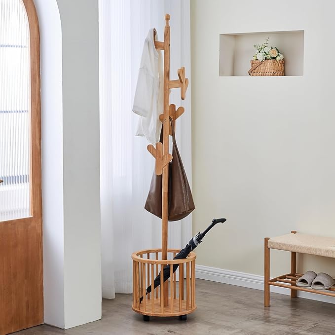 CozyDH Solid Wood Coat Rack Freestanding - Image 7