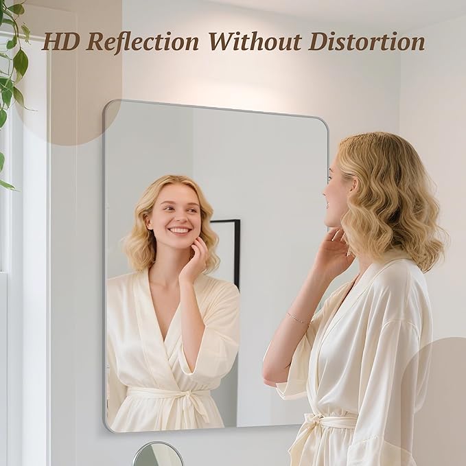 Bathroom Mirror 48" x 36", Large Rectangle Wall Mirror, Entryway Decor - Image 3