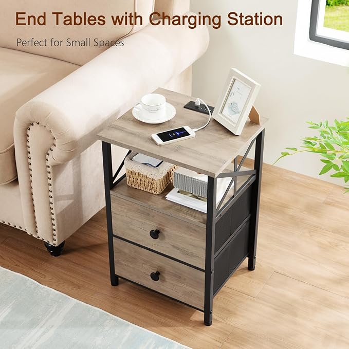 AMHANCIBLE Night Stand Set 2, Nightstand - Image 7