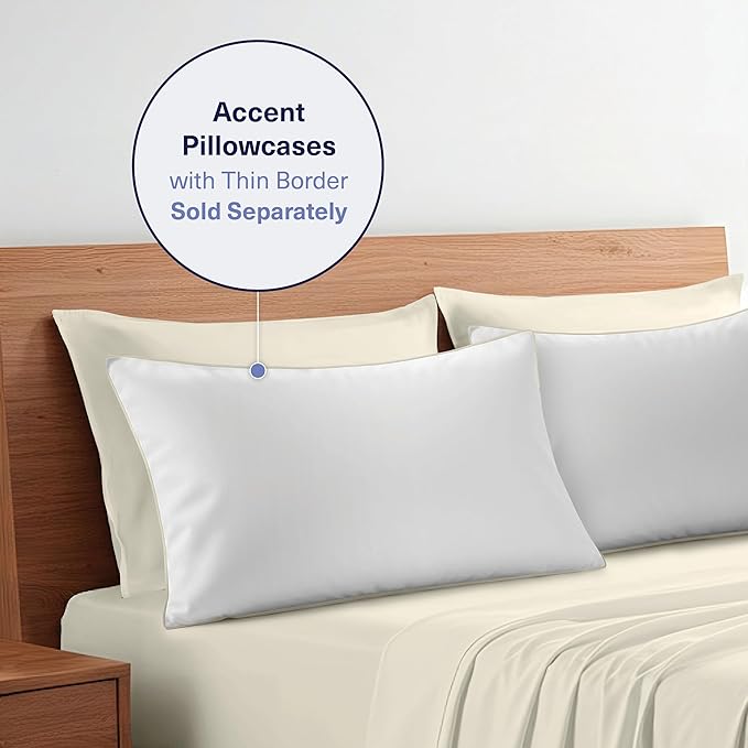 Kickoff Viscose Bamboo Sheets Twin XL Size 3-pc 100% Organic Bamboo Viscose Bed - Image 9