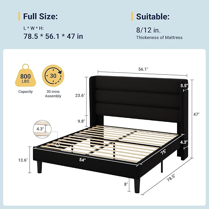 Allewie Full Size Platform Bed Frame - Image 2