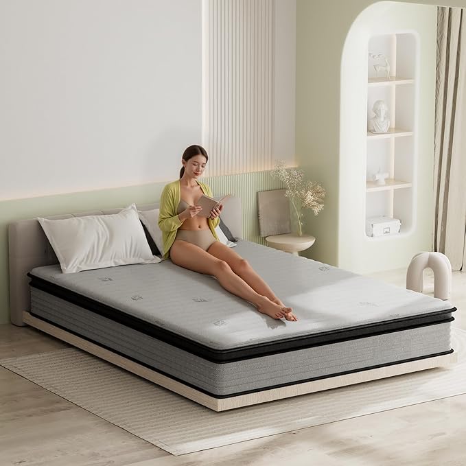 Queen Mattress 12inch in a Box, Memory Foam Hybrid Mattress - Image 5