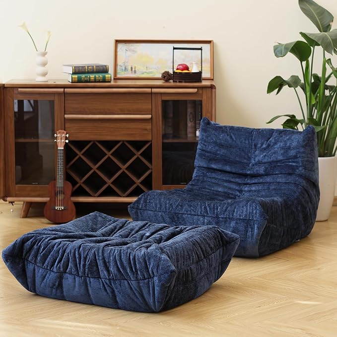 N&V Fireside Chair, Mid Century Armless Floor Sofa, Soft Premium Chenille Floor - Image 6