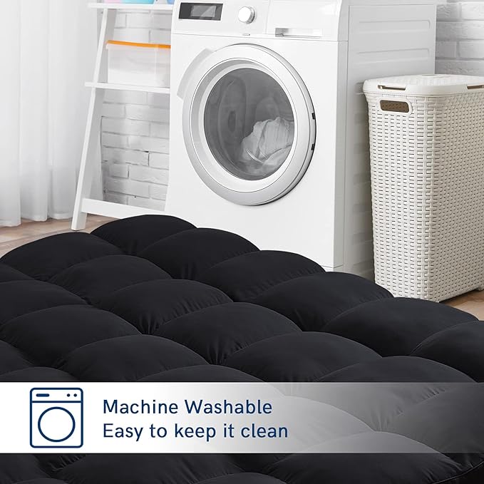 ELEMUSE Full Black Mattress Topper - Image 6