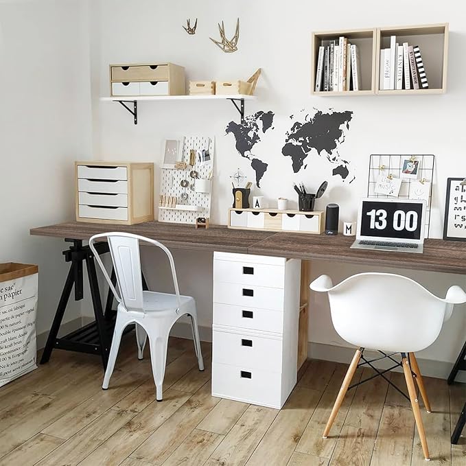 Kaboon Universal Tabletop 60"x18", Solid One-Piece Melamine Table Top, Double - Image 6