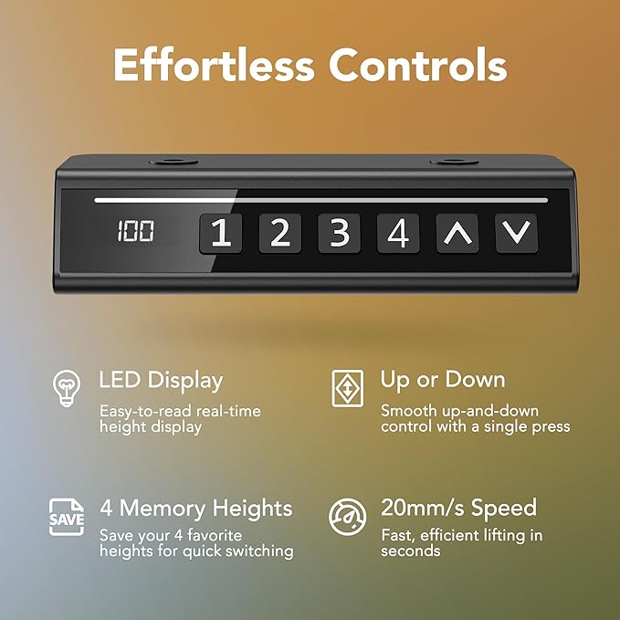 HUANUO 71 x 30 inch Electric Standing Desk Adjustable Height, 4 Memory Height - Image 7