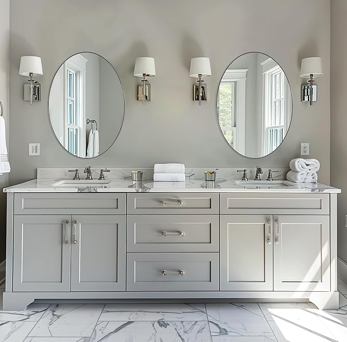 ANDY STAR Polished Chrome Oval Mirrors - Image 9