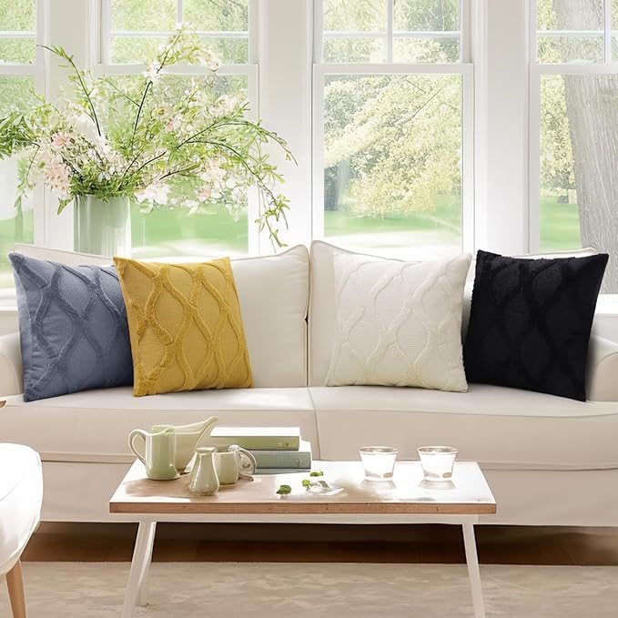 decorUhome Throw Pillow Covers 12x20 Inch Set of 2, Soft Plush Faux Fur Wool - Image 5