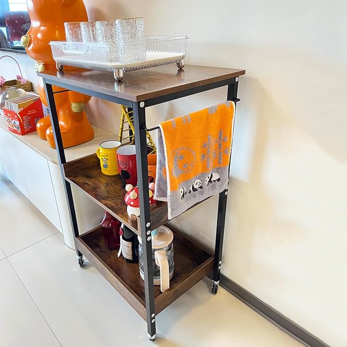3-Tier Rolling Utility Cart - Image 5